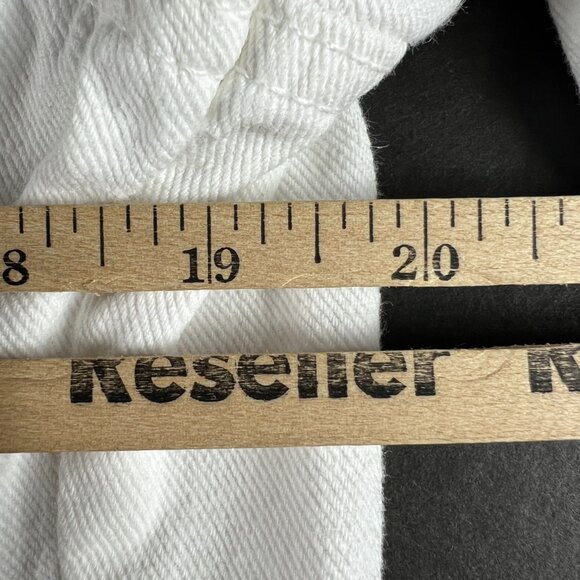 Y2K Levi's Trucker Jean Jacket Women's Junior's Large White Distressed Denim - Picture 15 of 16